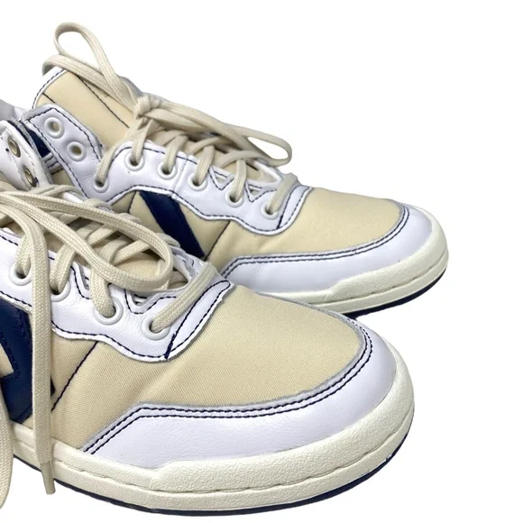 Converse Fastbreak Pro Women Sneakers Leather Mid Top Egret Navy Canvas A01703C - Picture 7 of 10